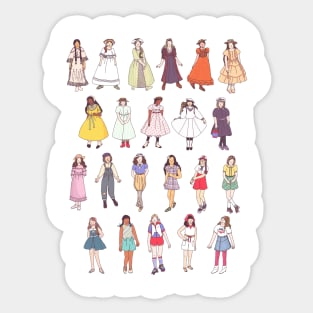 American Gals in Summer Sticker